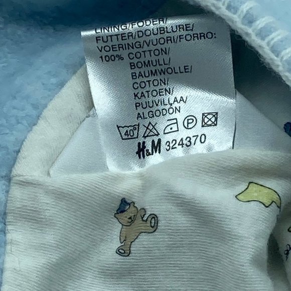 Baby Baby Infant Blue Bear Overalls Winter Stocking Beanie Cap Hat 2-6 months - Picture 8 of 9